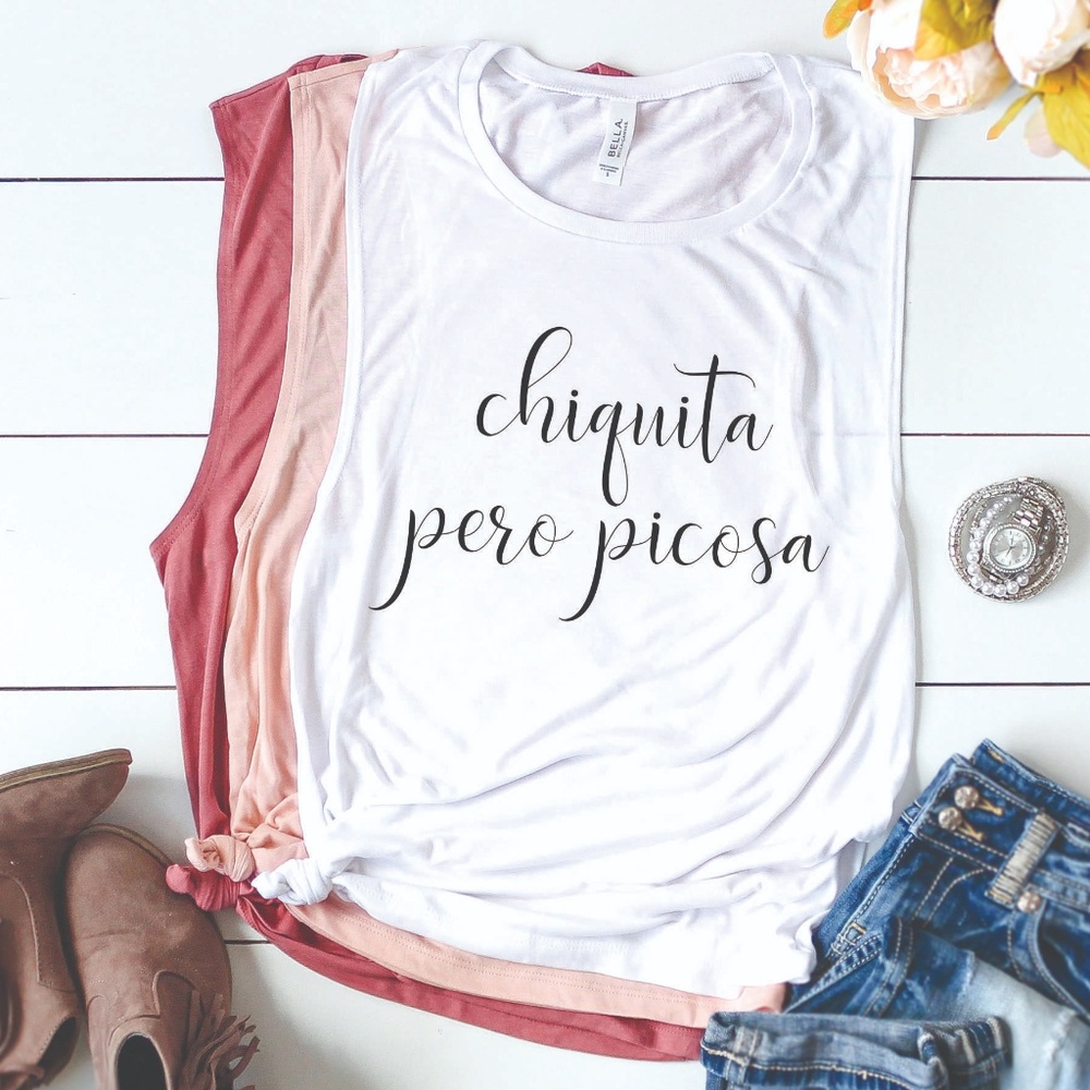 CHIQUITA PERO PICOSA WORKOUT FITNESS MUSCLE TANK - Picture 1 of 2